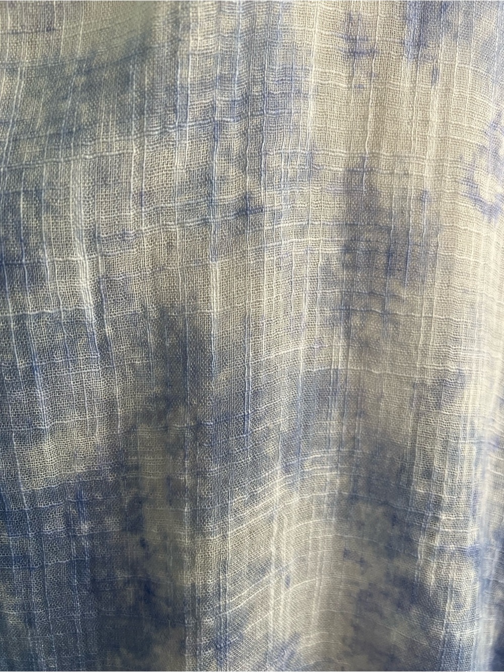 J. Jill Poncho Women’s One Size Blue White Cloud Tie-Dye Lightweight Coverup Top - Picture 6 of 15